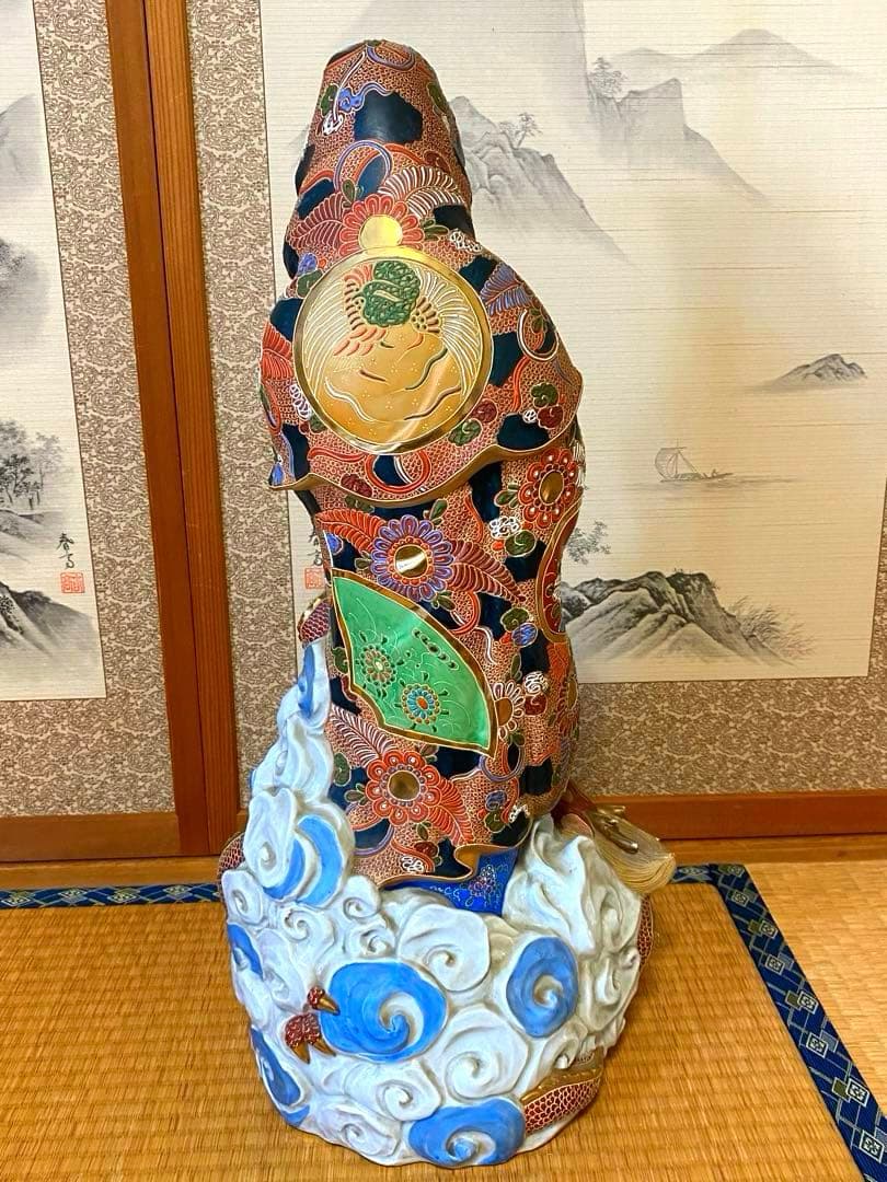 九谷焼　観音像　訳あり