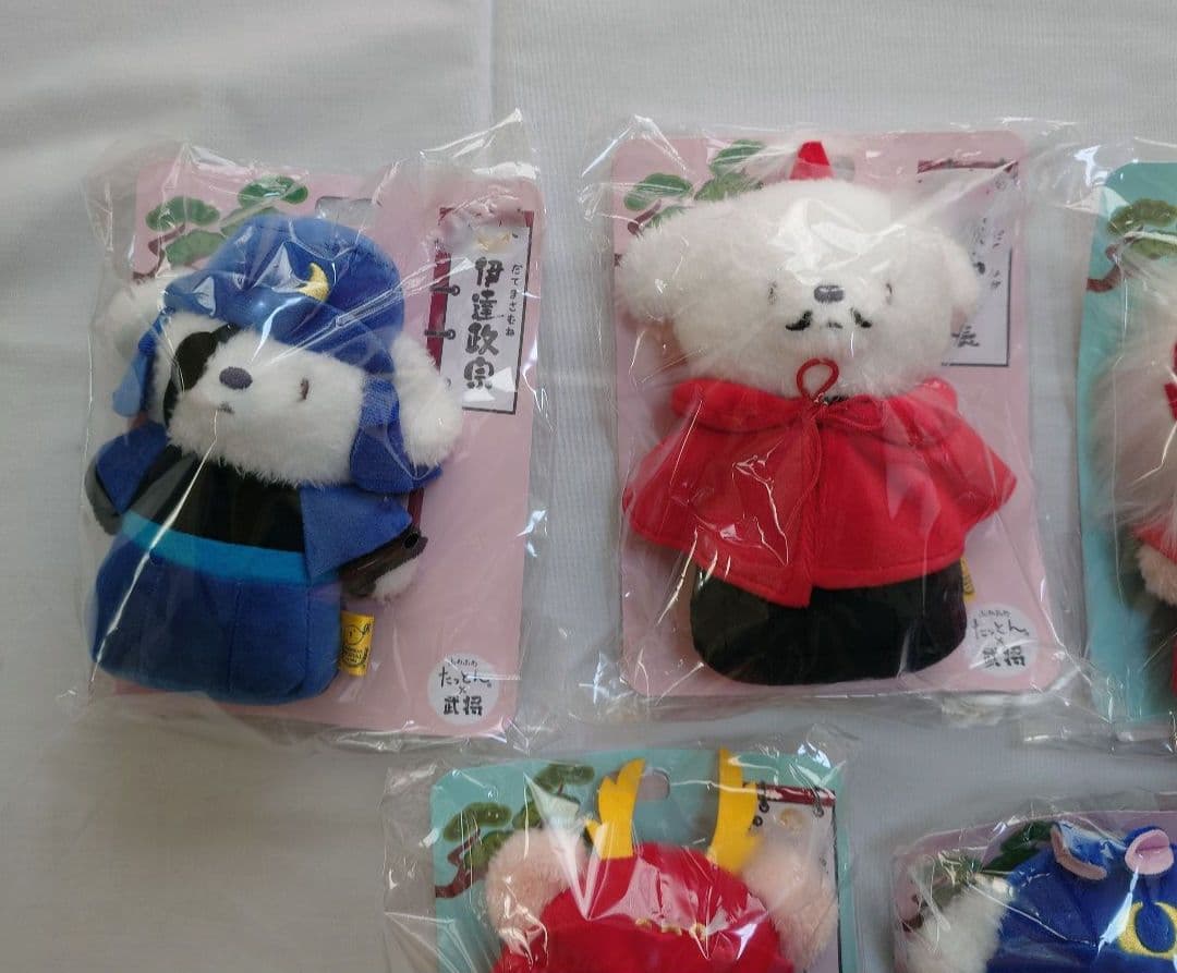 未使用　ふわふわたっとん武将ぬいぐるみ　７個セット　有名武将達