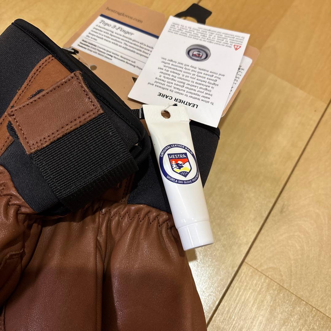 Hestra topo3 finger グローブ ブラウン サイズ8