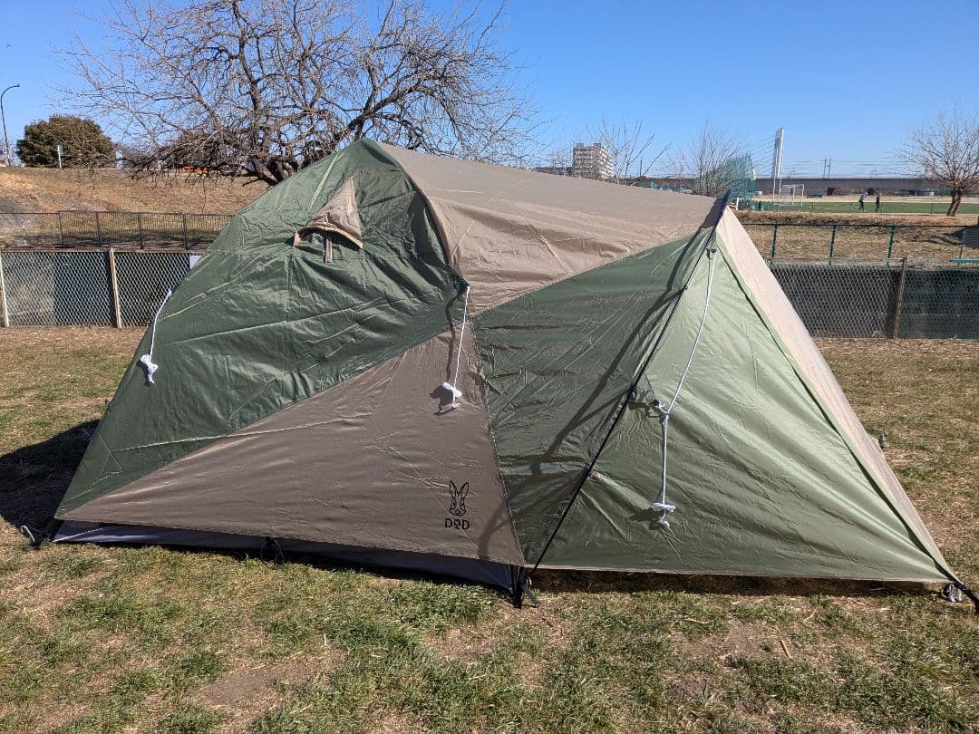 【美品】DOD　ザ・ワンタッチテントM　T3-673-KH　カーキ