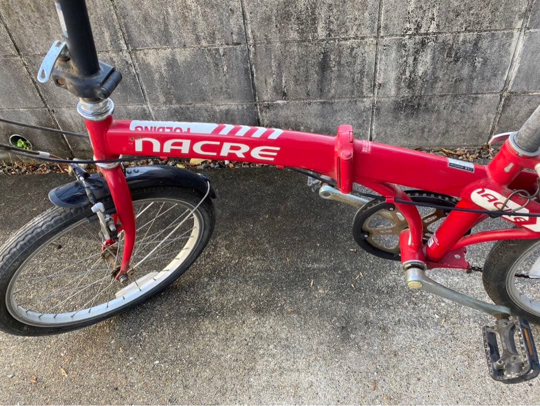 NACRE 折りたたみ自転車 レッド　20インチ　送料込みです！