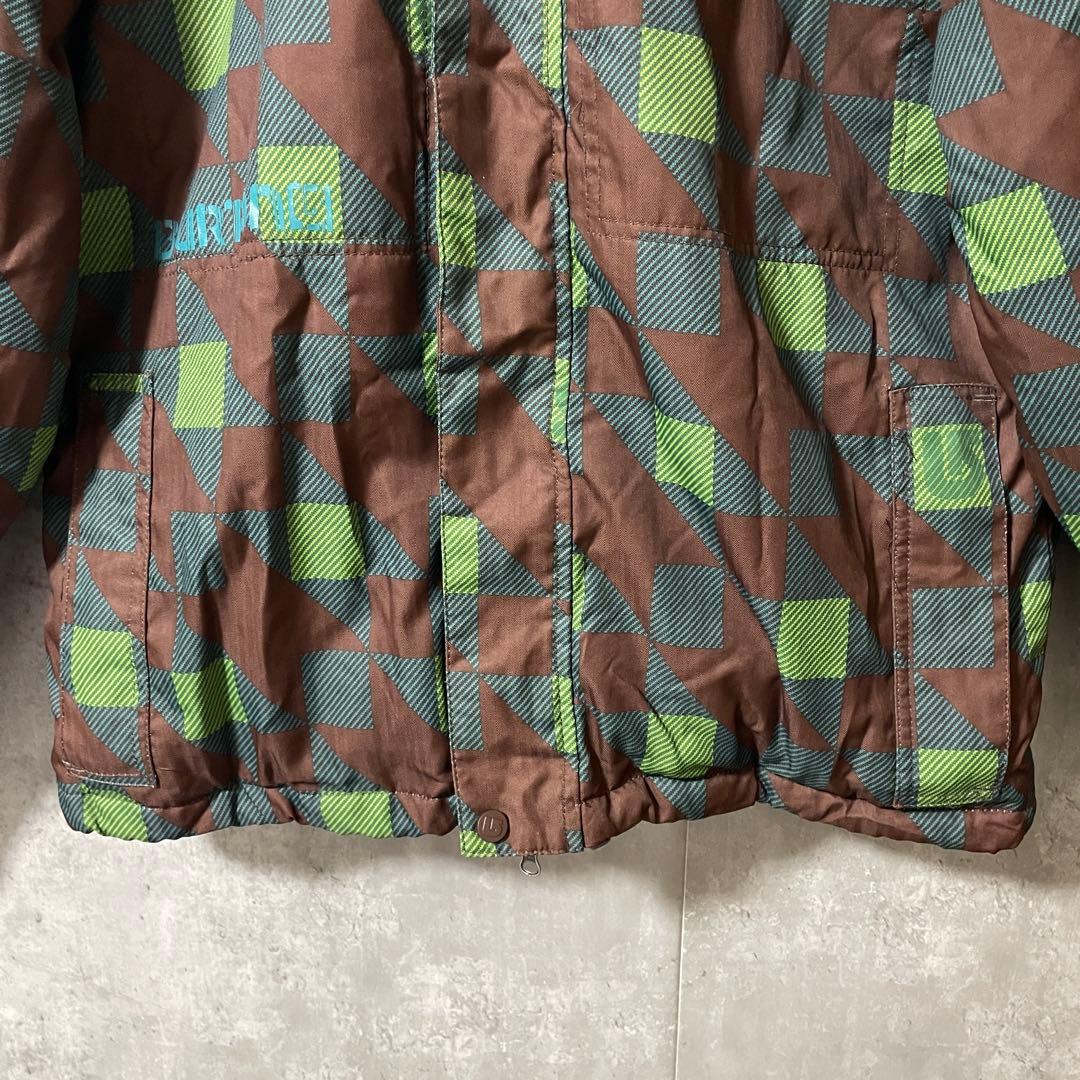 Burtonバートンスキーウェアスノーボードジャケットパーカーフードチェック総柄