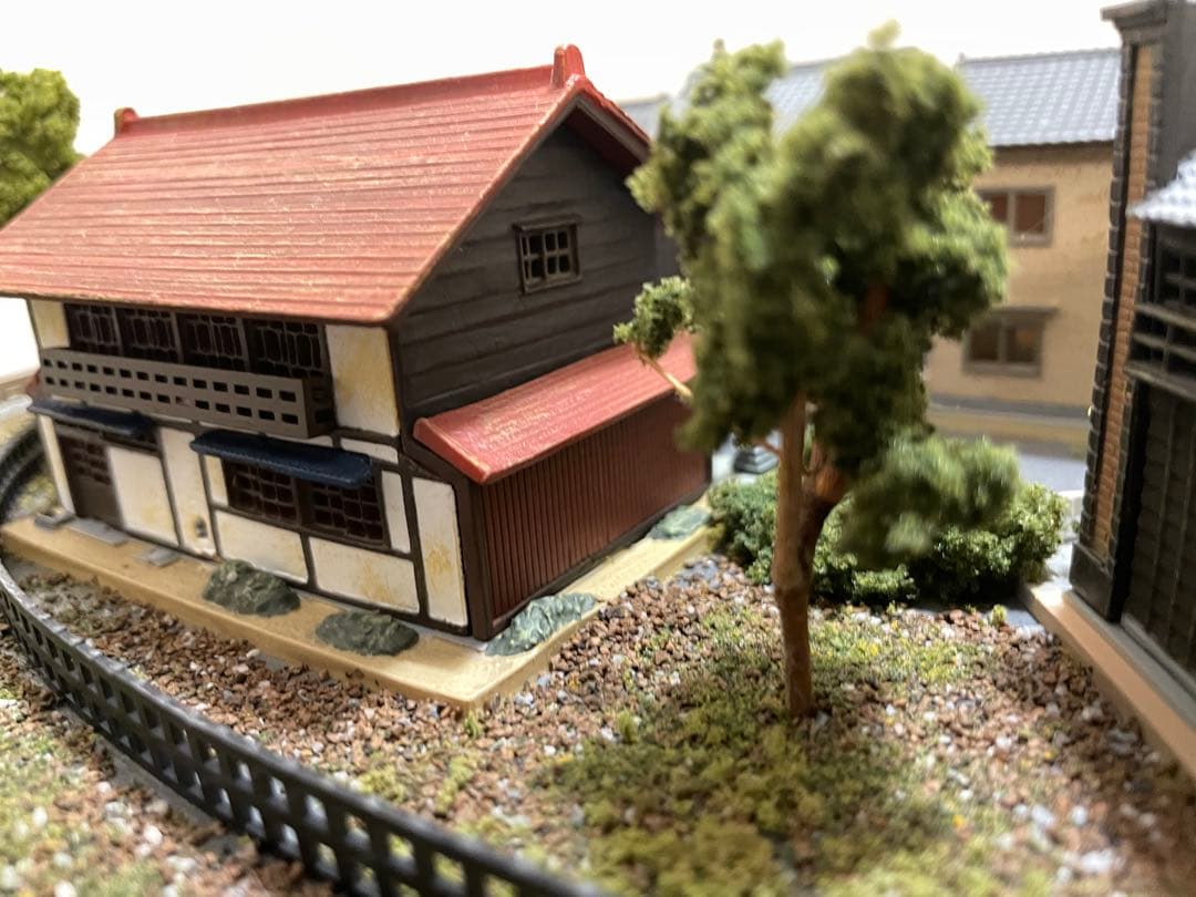 昭和の温泉街　田舎の地方都市　Nゲージ　レイアウト　小径　鉄コレ
