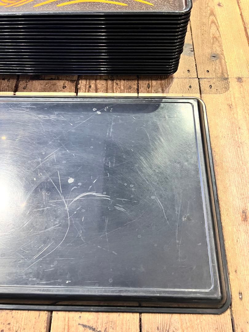 ③波　太陽　月　黒盆　和風　20枚　おまとめ　懐石　旅館　昭和レトロ