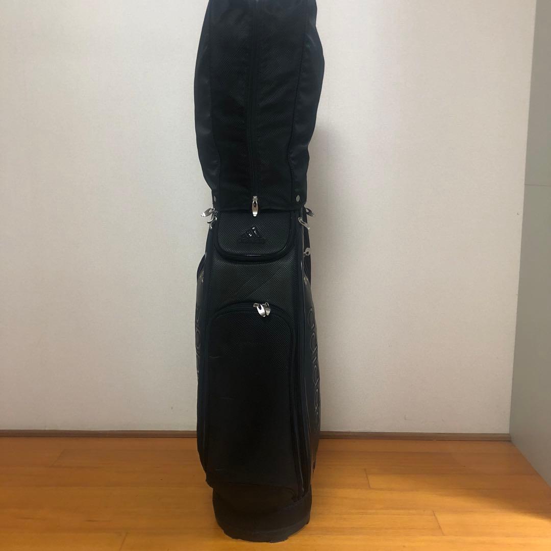 adidasアディダス キャディバッグ ブラック　フード付き