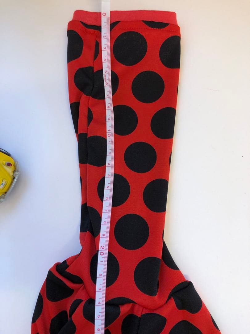 てんとう虫ロンパース　Sサイズ　イタグレ服　おしゃれ服　目立つ服　ハンドメイド