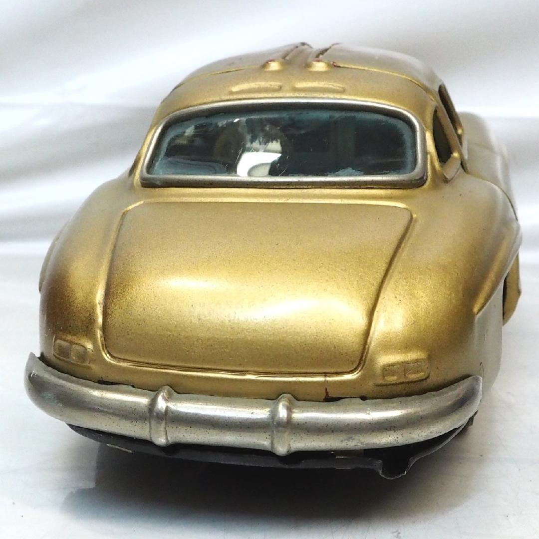 バンダイ メルセデスベンツ300SLリペイント金リモコン欠tinブリキcar箱無