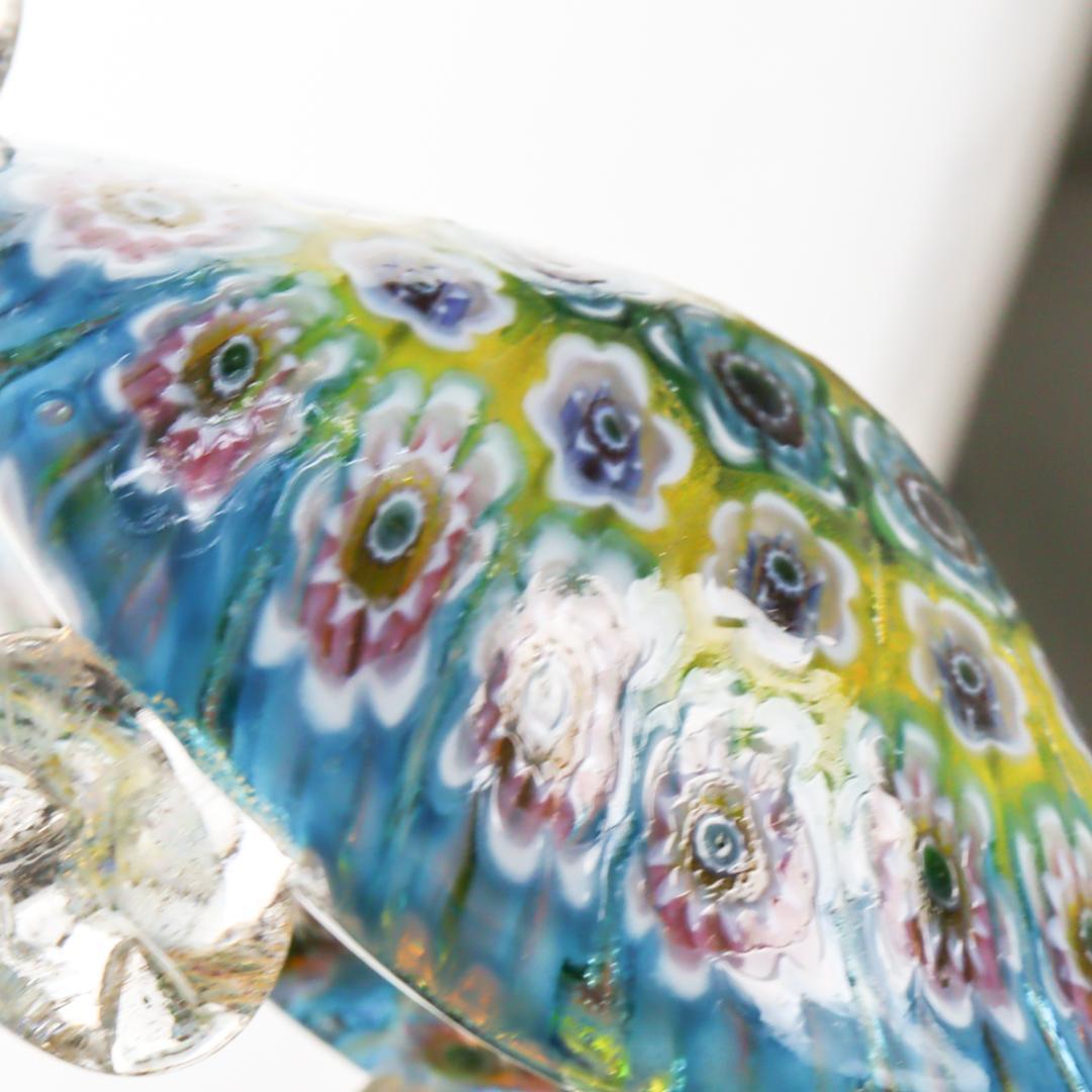 ベネチアンガラス Murano Glass ミルフィオリ カメ ペーパーウエイト