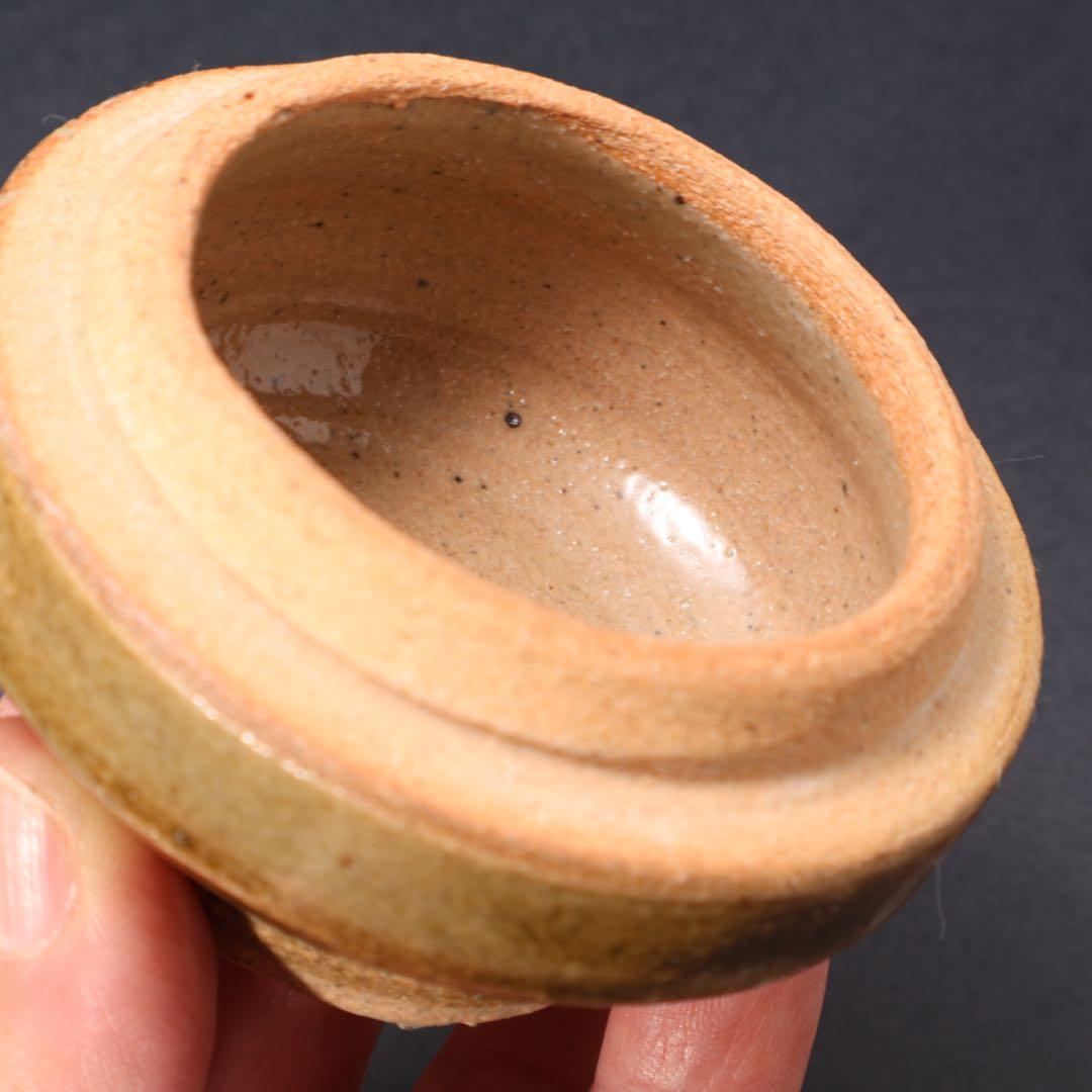 浜田庄司　鉄絵とうきび文合子　人間国宝　香合　R1613K2