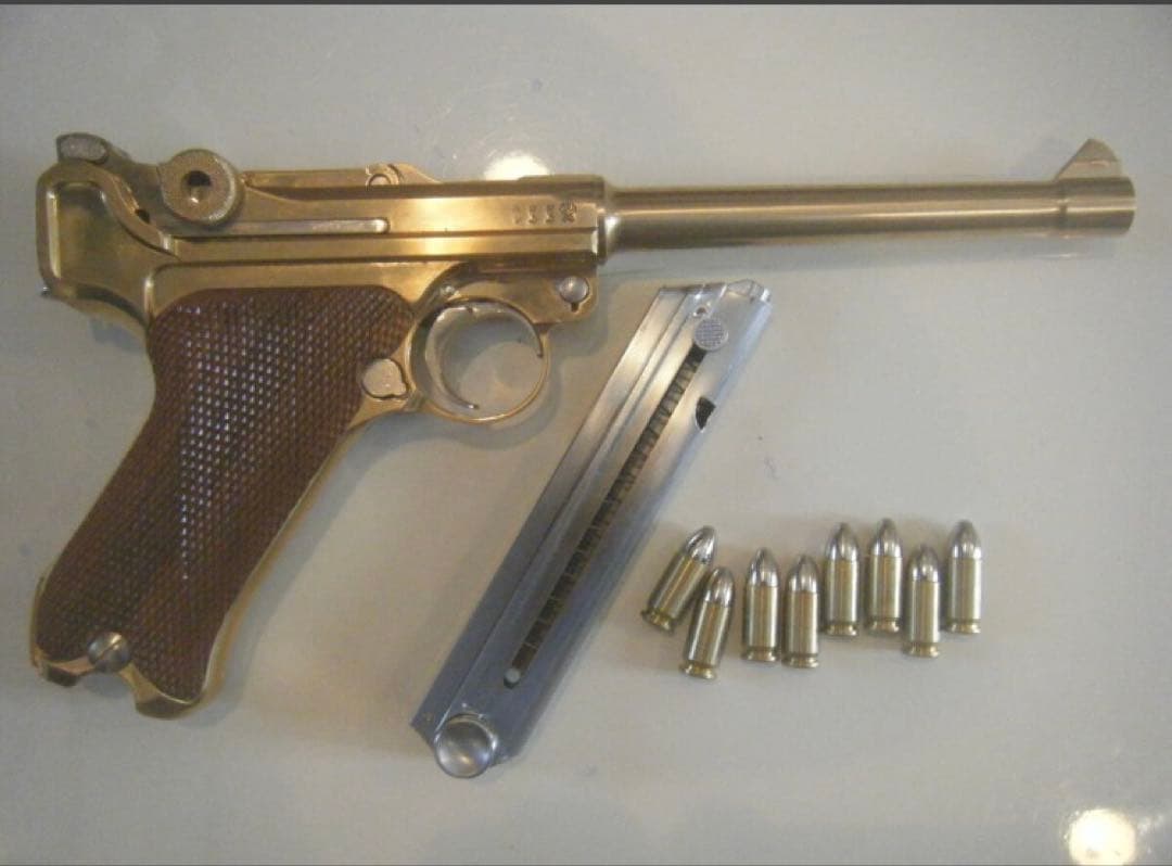時雨マルシン製　ルガーＰ－０８（6インチ）　モデルガン　 未発火　美品