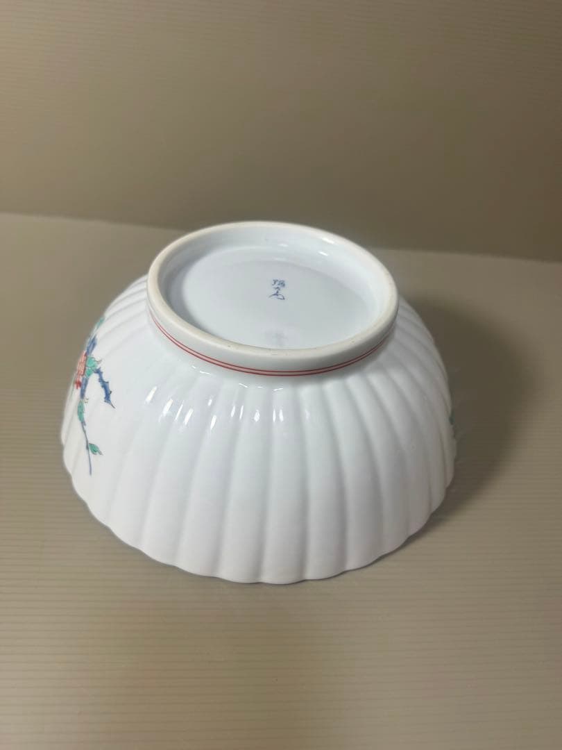 2114 有田焼　花鳥　金彩　大鉢