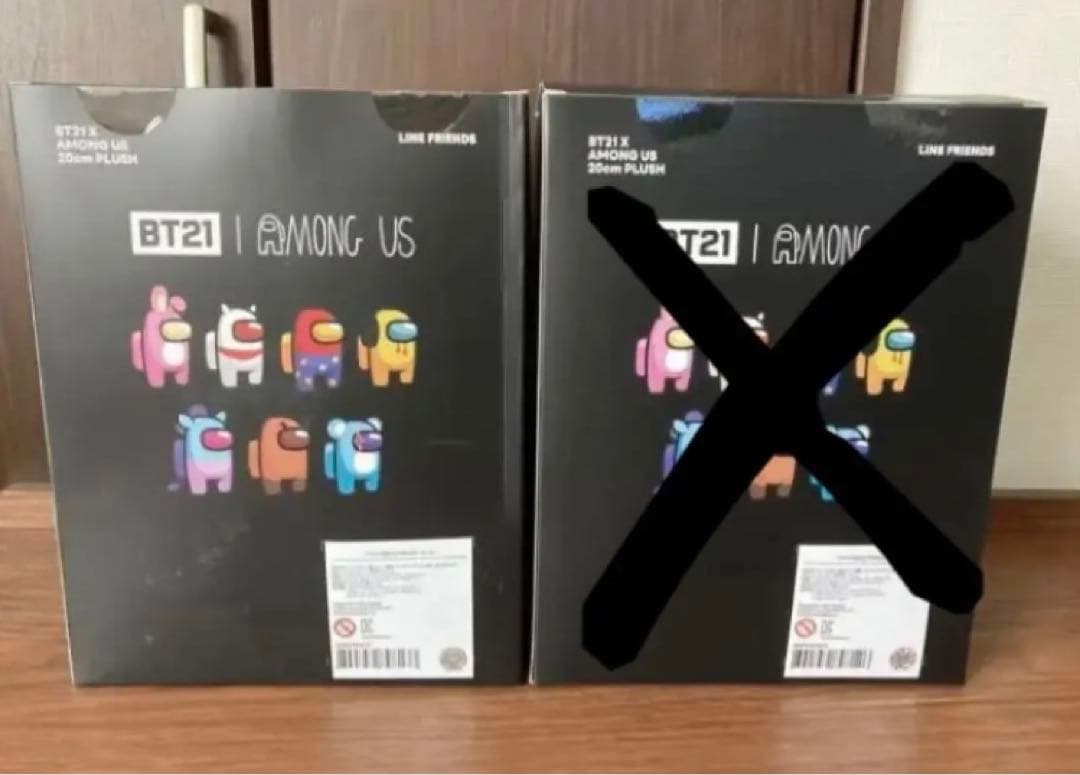 BTS BT21 AMONGUS スタンディング ドール ぬいぐるみ COOKY