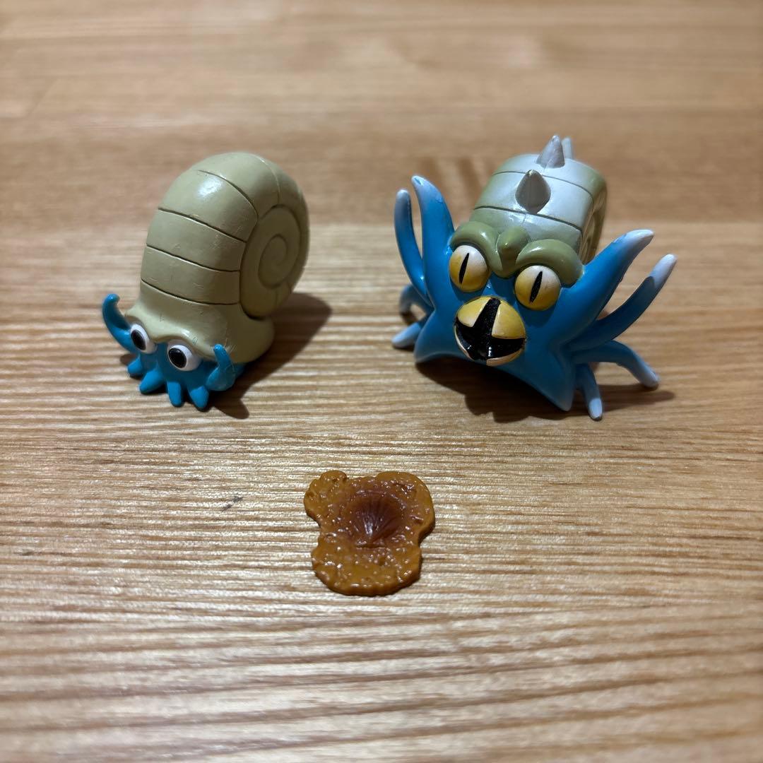 【一点もの/廃盤/化石セット】オムナイト　オムスター　カブト　カブトプス　化石付