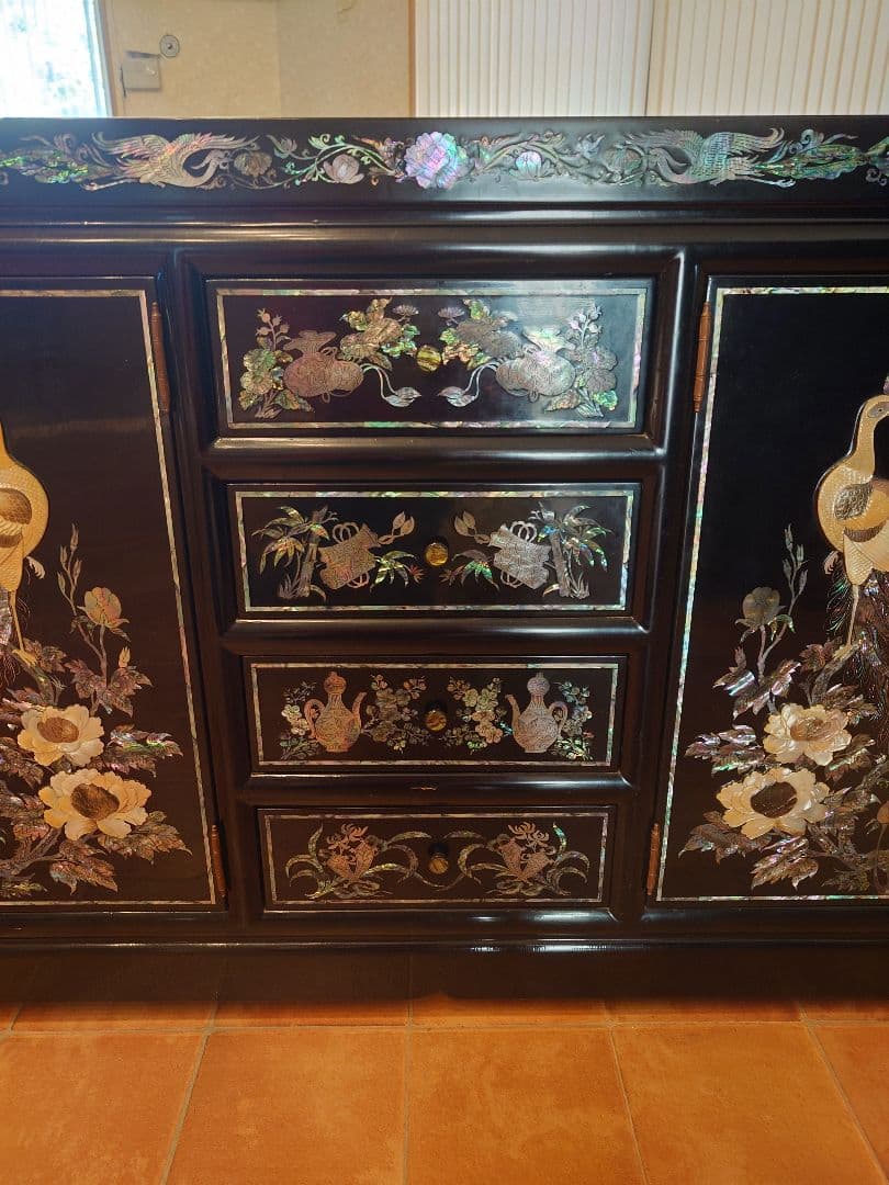 螺鈿細工　サイドボード　キャビネット　送料込みに変更