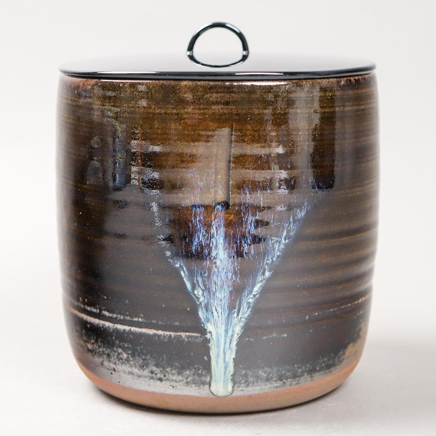 高取焼 高取喜恵 半月水指 共布 共箱 茶道具 未使用