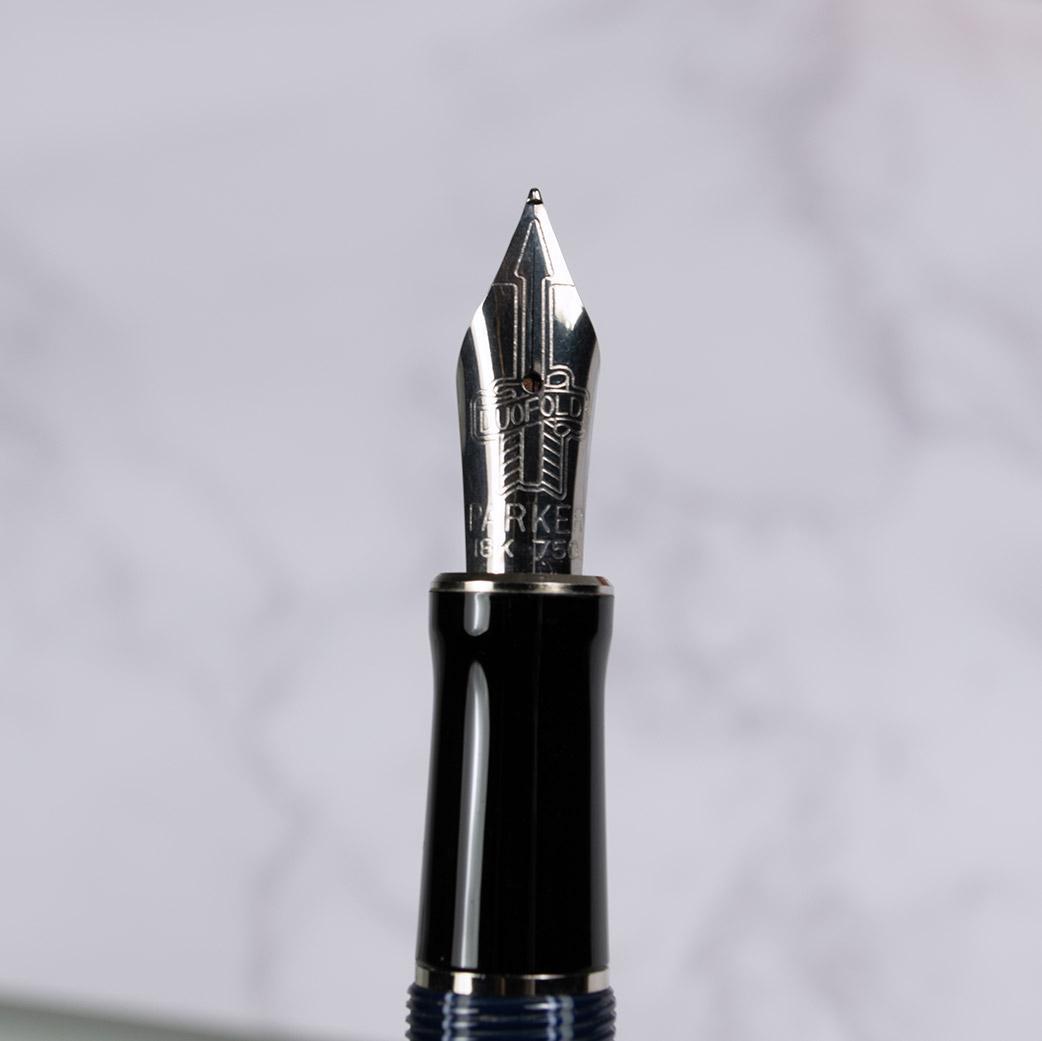 【未使用】パーカー 万年筆 デュオフォールド ピンストライプ 箱付き ot003