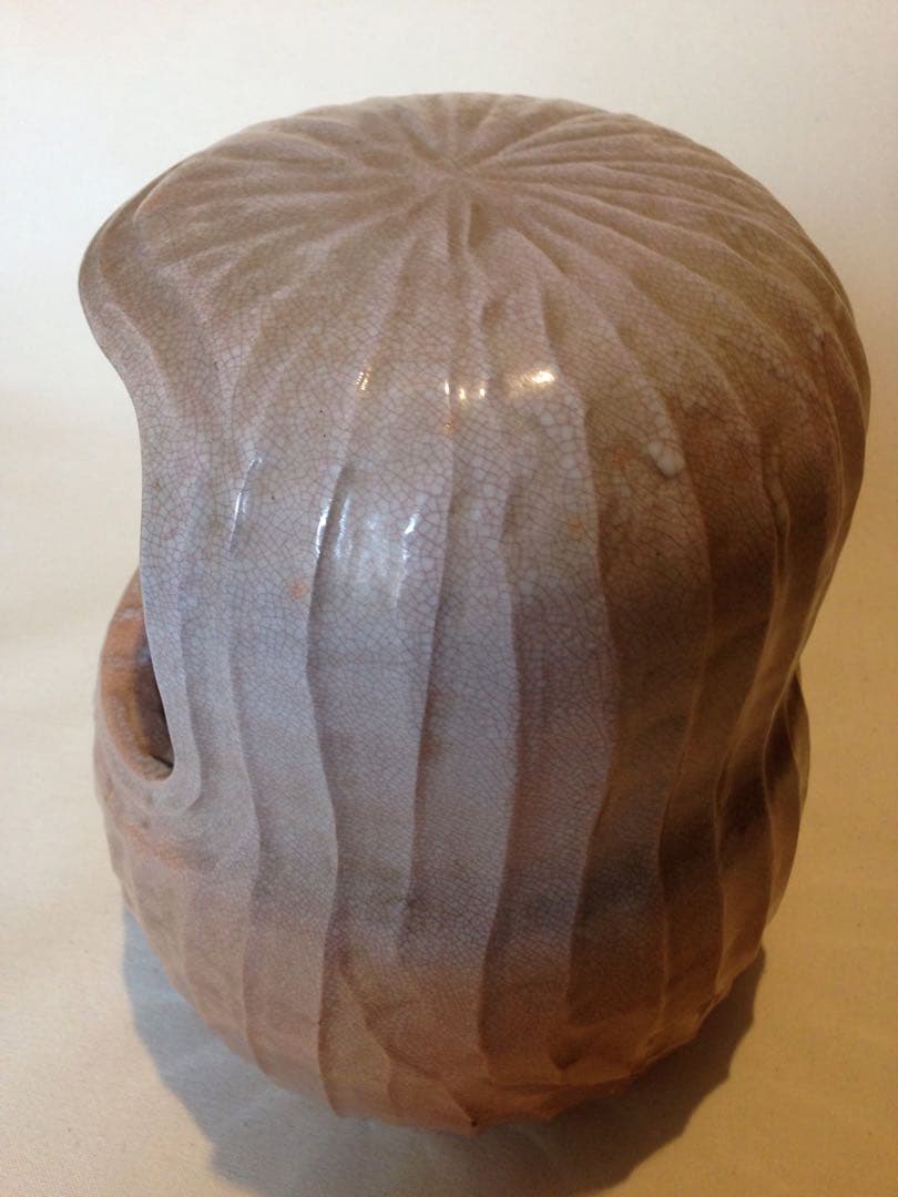 希少！経年70年以上 萩焼 だるま火鉢 手火鉢 手炙り 手炉 陶器 茶道具 花器