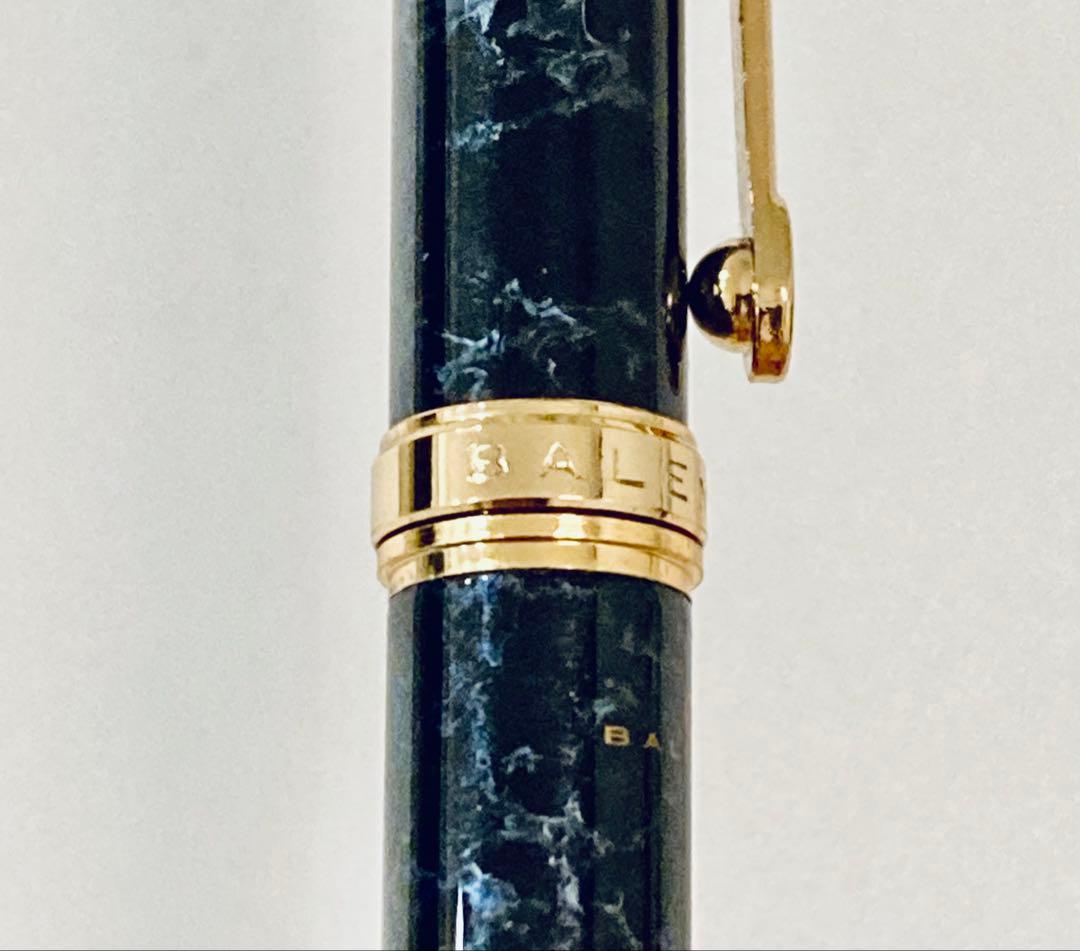 フランス製◆バレンシアガ 超高級ボールペン BALENCIAGA ブルーマーブル