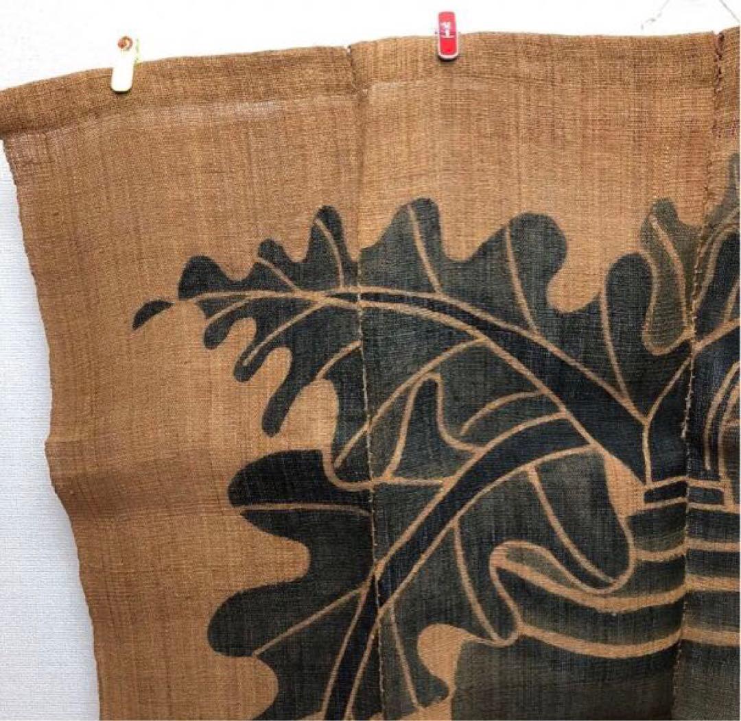 逸品　希少! 貴重！　榀布　大きな　間仕切り　科布　原子布　暖簾　自然布