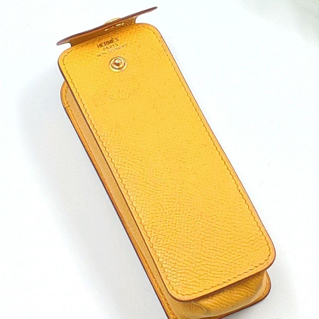 HERMÈS イエローレザー ペンケース　筆箱　C型刻印