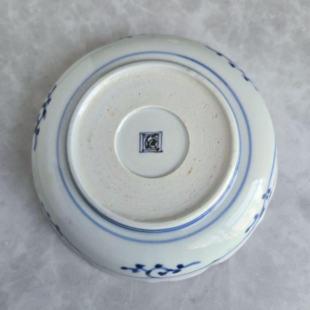 無傷完品　古伊万里　染付　深皿　芙蓉手　　アンティーク　骨董　金継ぎ