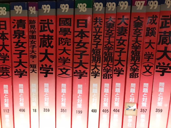 1990年代　赤本バラ売り　首都圏中堅私大　大学入試資料