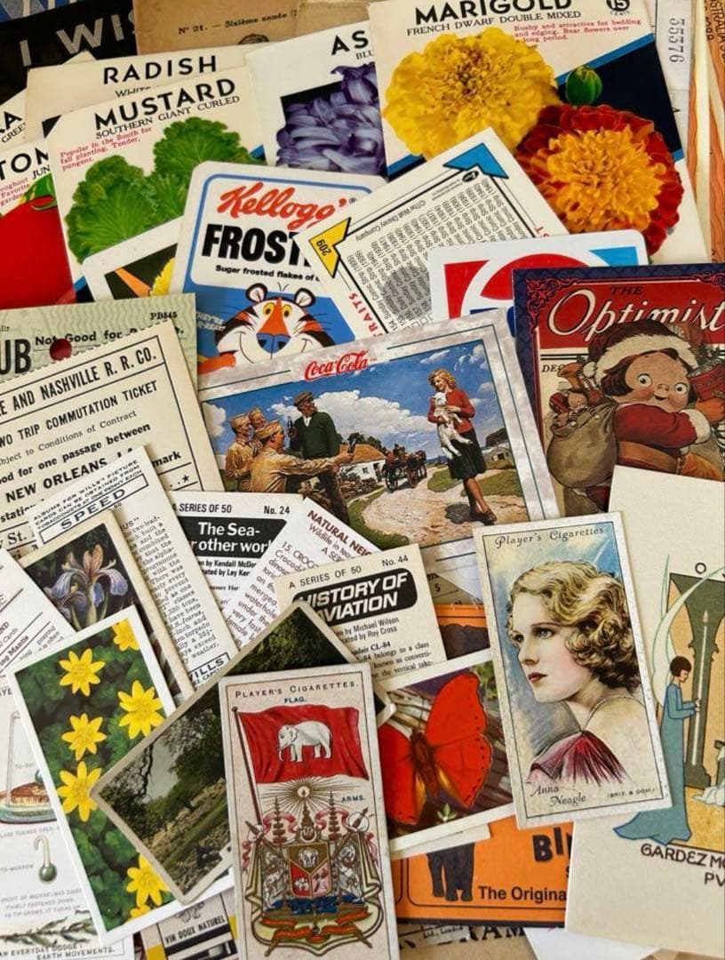 本日限定！★ 紙モノ詰め込みBOX ★ 60サイズ　海外 紙もの ヴィンテージ