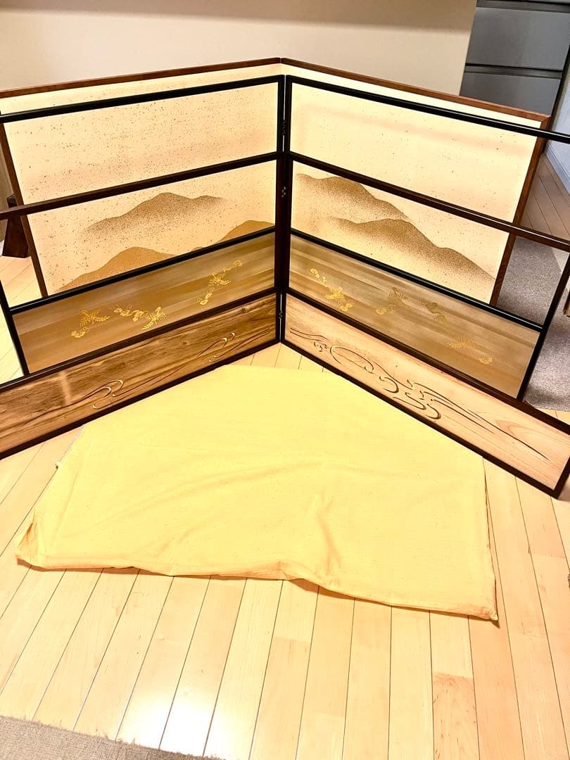 A*C様 茶道具 風炉先屏風 3点まとめて 鳳凰　遠山　波　鵬雲斎好 茶器 裏千