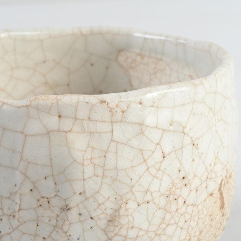 茶道具　志野焼　加藤麦岱作　茶碗　共布共箱　V　9427