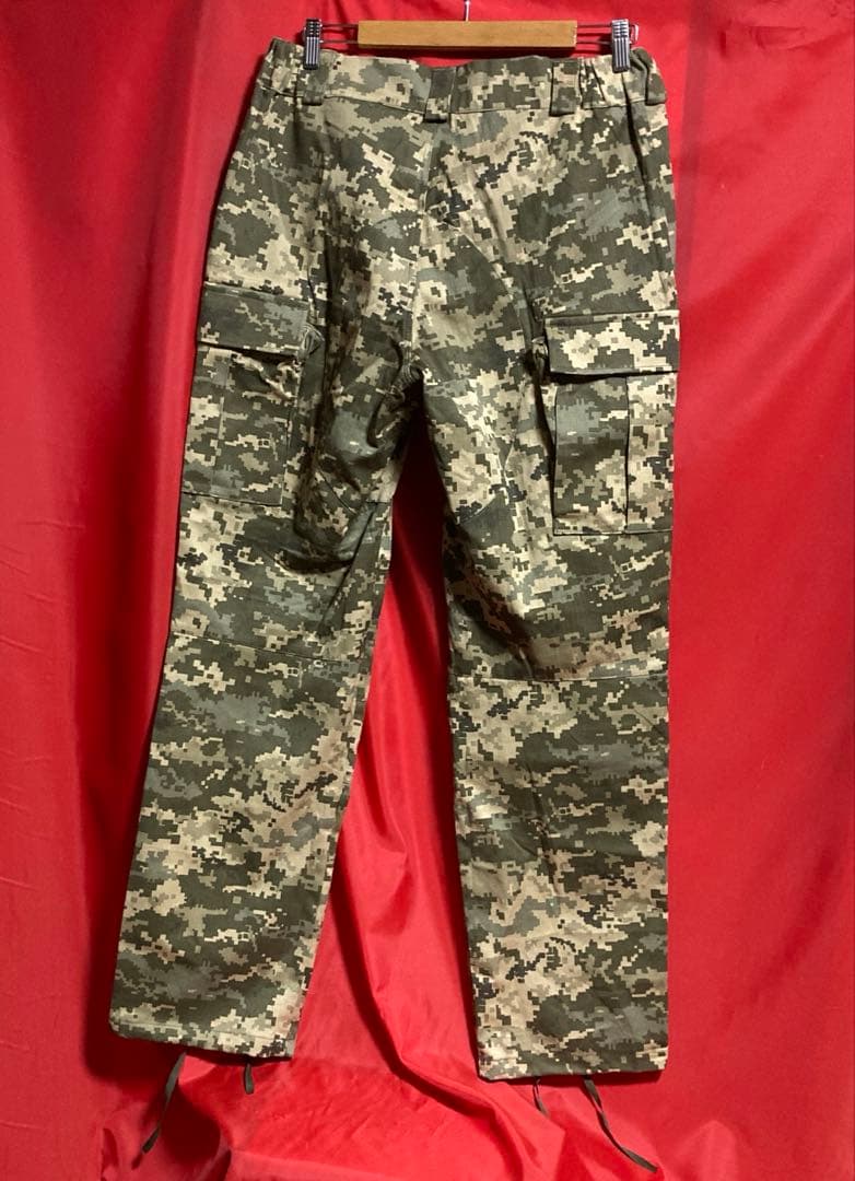 軍MM-14デジタル迷彩戦闘服上下セット国旗章付 XL 実物新同品