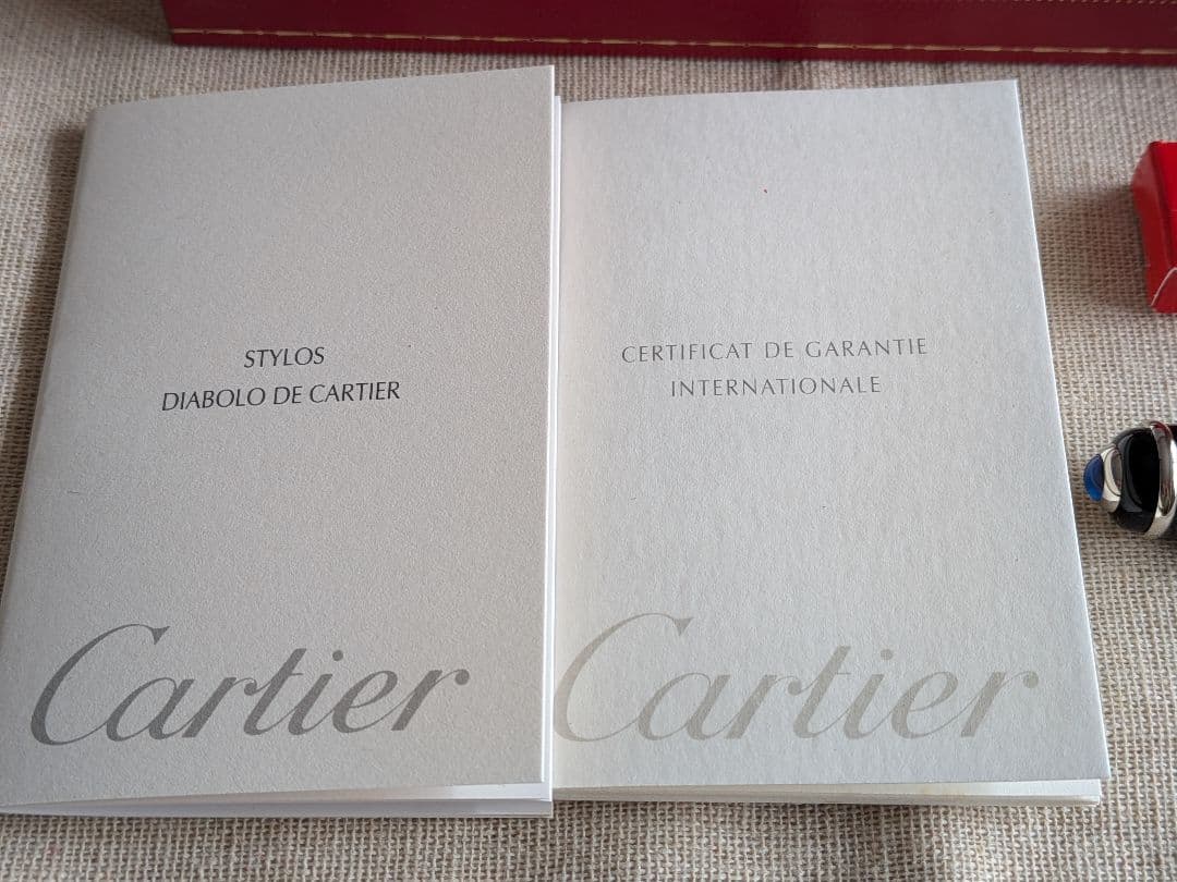 Cartier 黒 万年筆 インクカートリッジ付き