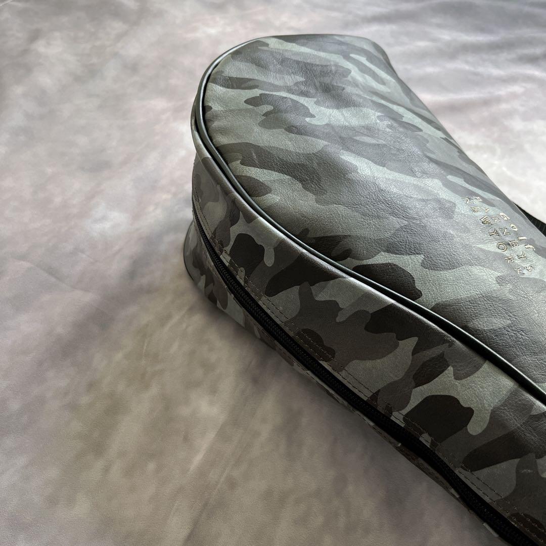 バーニーズニューヨーク　ゴルフバッグ　キャディバッグ　カモフラ　ナイロン　レザー