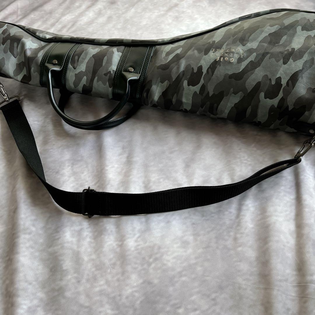 バーニーズニューヨーク　ゴルフバッグ　キャディバッグ　カモフラ　ナイロン　レザー