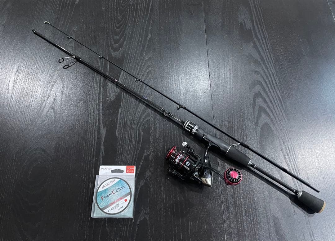 バス釣り2セット・ベイトロッド&リール(右巻)スピニングロッド&リール・ライン付