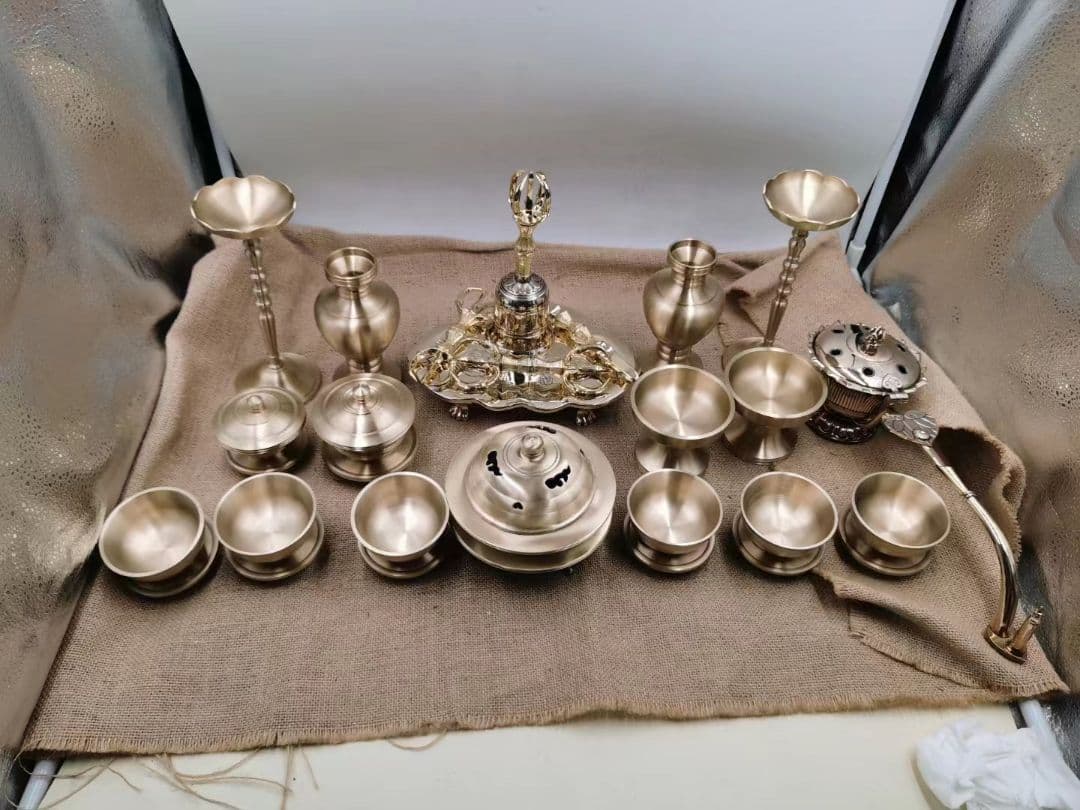 【修縁堂】密教法具 真言宗 法器 いちめん器 21個セット 仏教法具