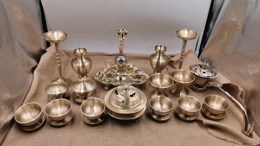 【修縁堂】密教法具 真言宗 法器 いちめん器 21個セット 仏教法具