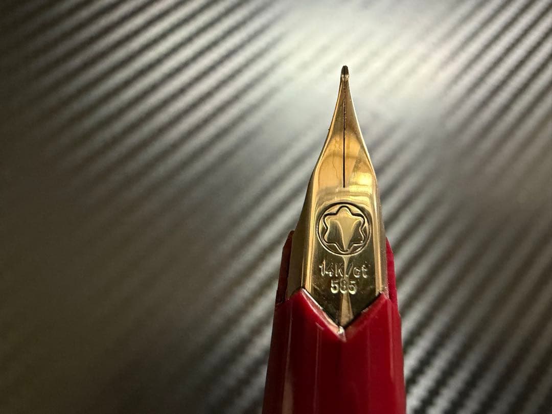 極美品 モンブラン No.221 ボルドー EF 極細字 万年筆