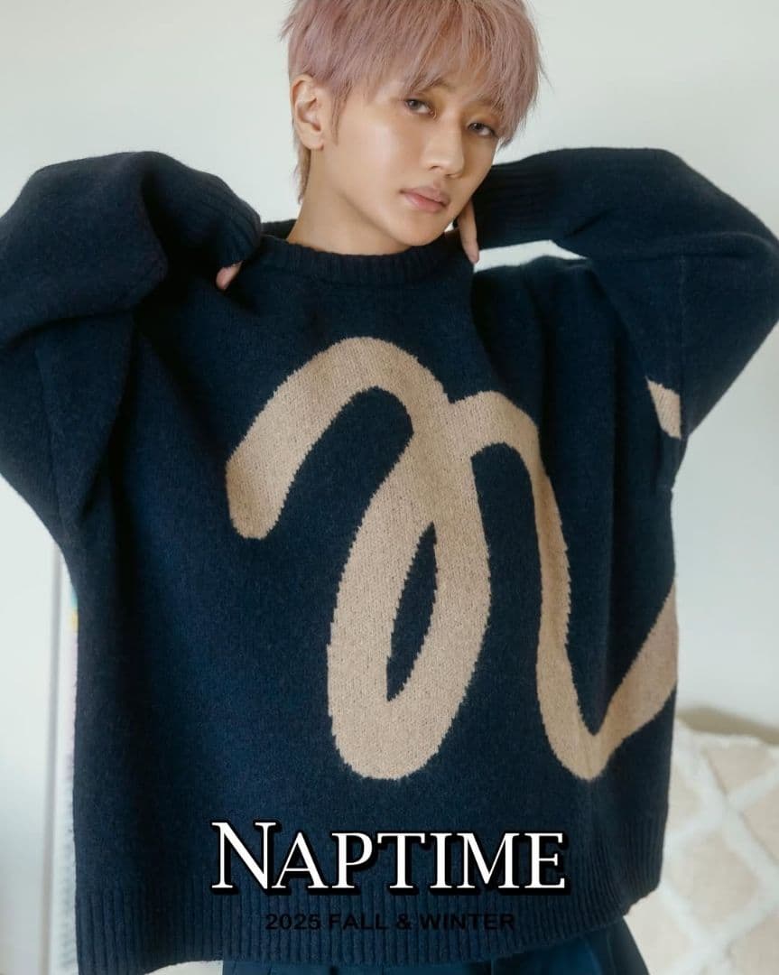 Naptime ニットプルオーバー　ネイビーMサイズ ナップタイム