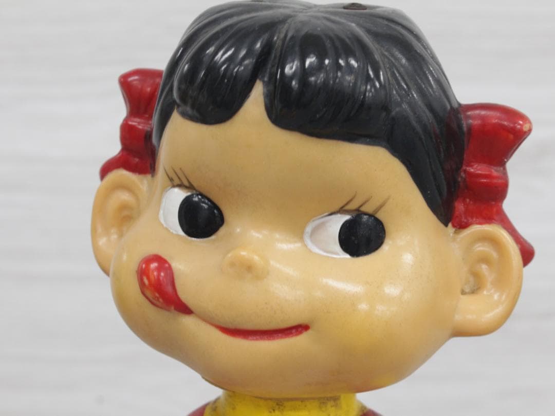 ▲不二家 ペコちゃん 首振り人形 昭和レトロ ヴィンテージ品