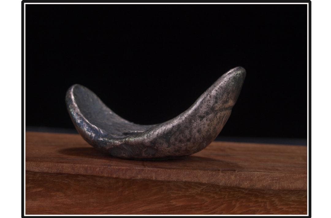 骨董市仕入れ品　中国清時代の銀錠　金元宝　激安骨董品 DE1102D4- 4