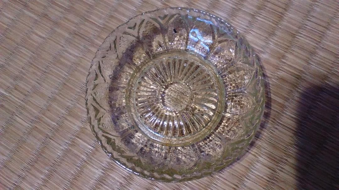 ５枚セット 型吹きガラス 明治 鉛ガラス 皿