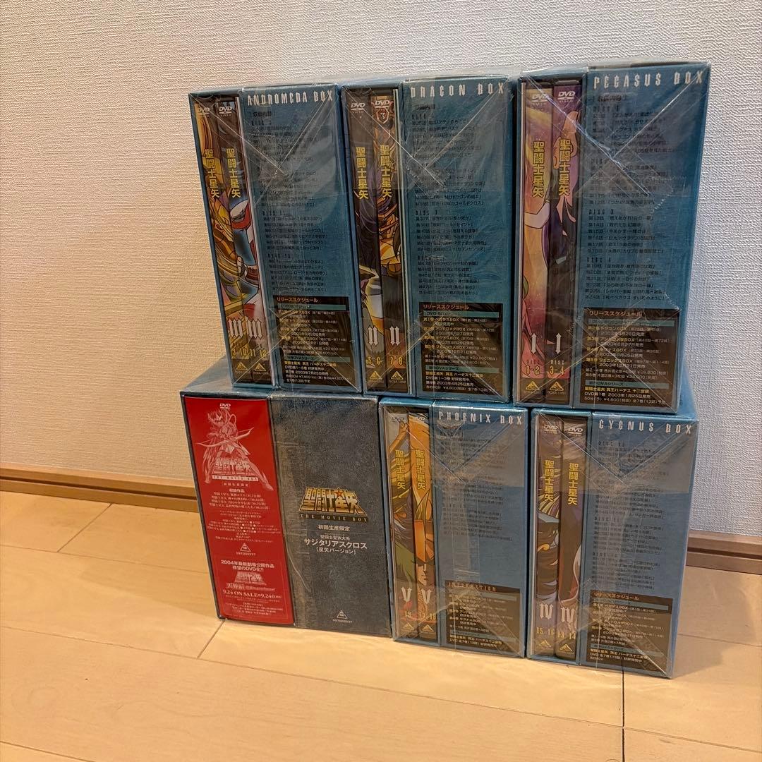 DVD BOX 聖闘士星矢　全5BOX+劇場版 セイントセイヤ　フィギュア付