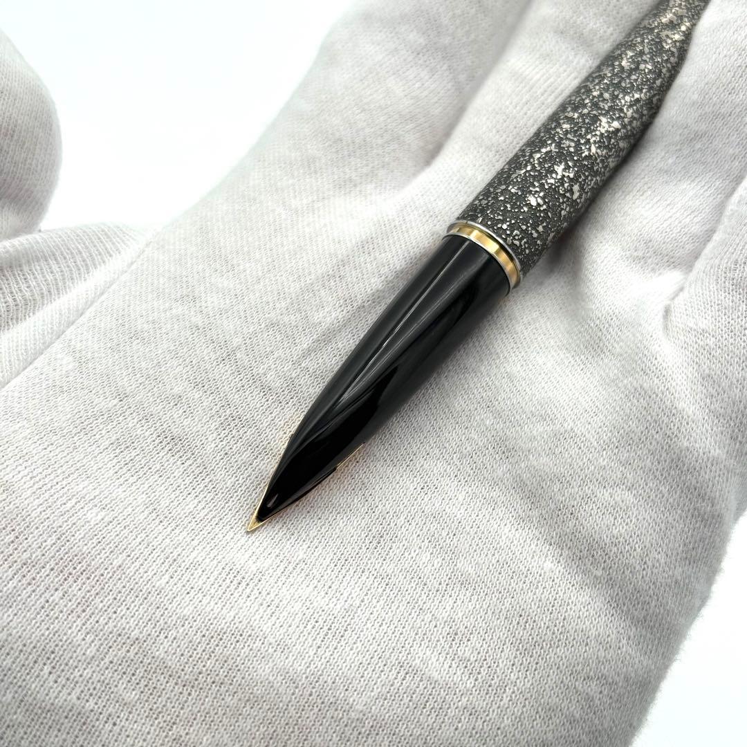 絶版 Pilot パイロット シルバーン 燻　石目散らし 万年筆 18K