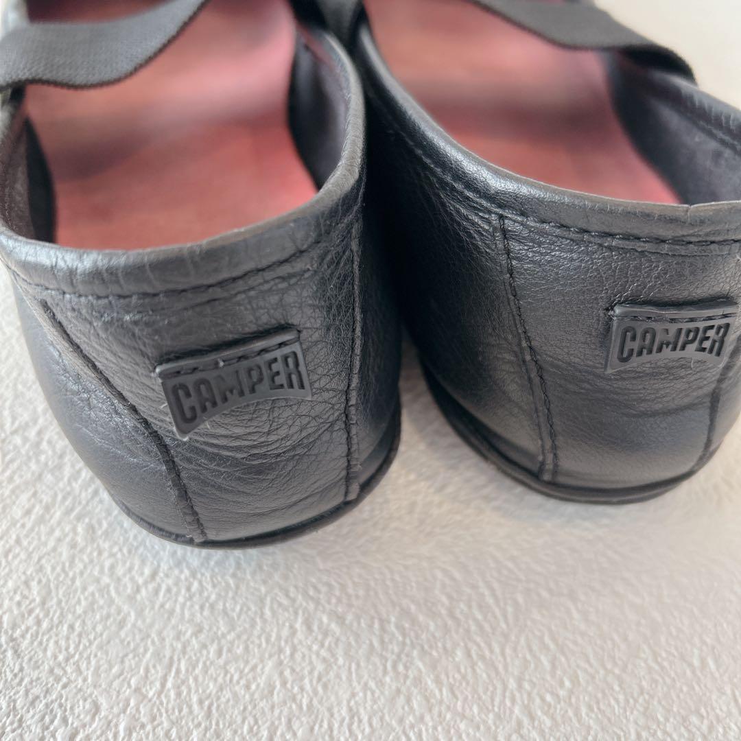 定番✨CAMPER ライトニナ　フラットシューズ　ブラック 36 レザー　黒