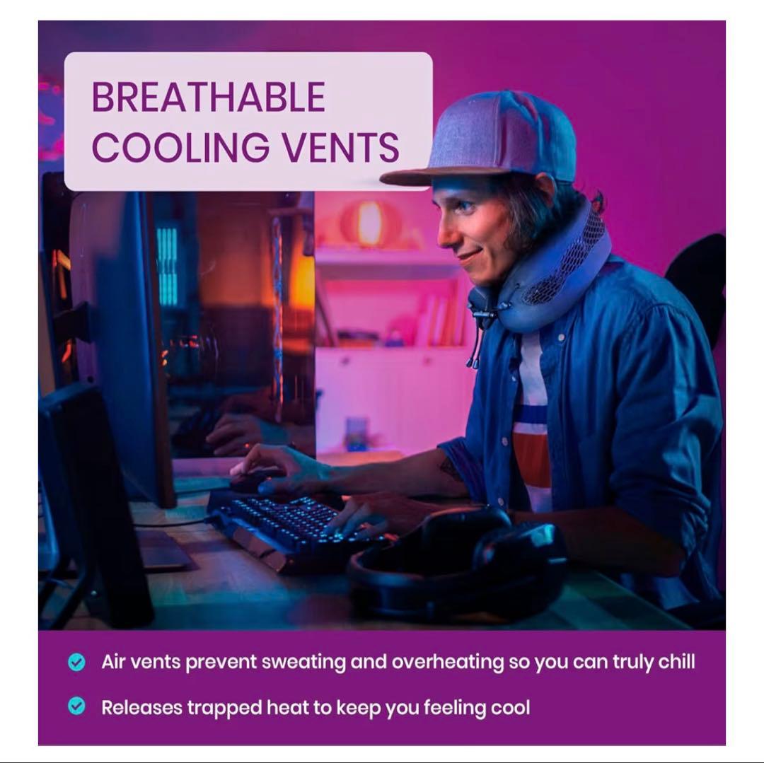 【新品未使用】Cabeau Evolution Cool ネックピロー 水色