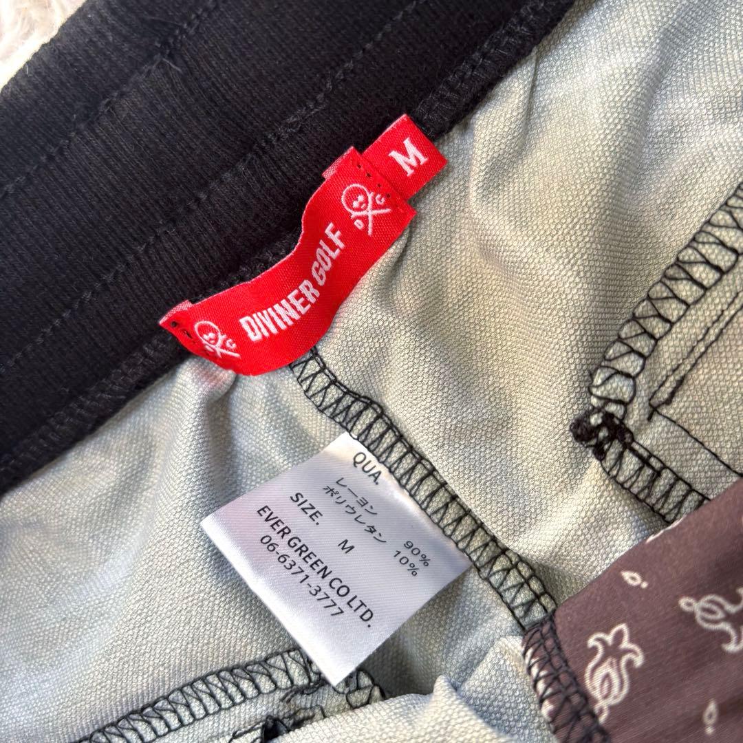 DIVINER golf セットアップ ペイズリー バンダナ モックネック