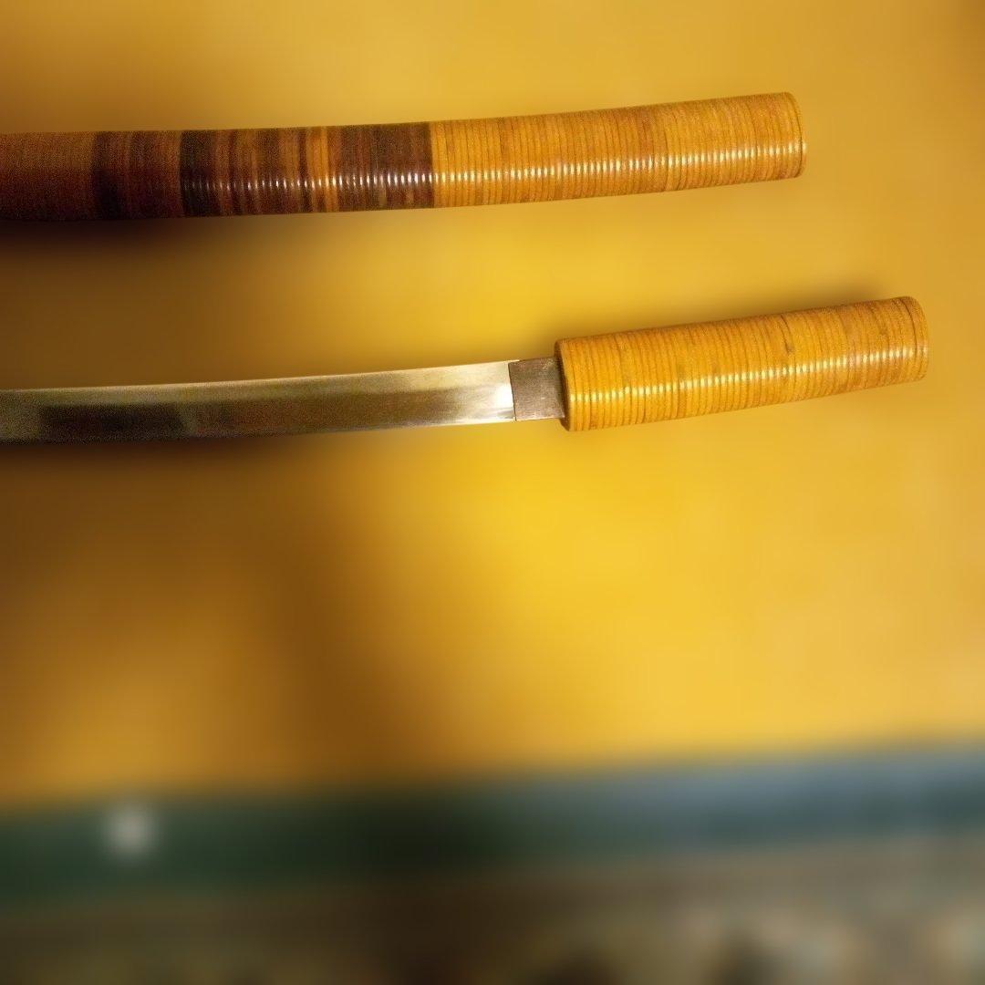 模造刀　丸茶竹鞘　仕込み刀