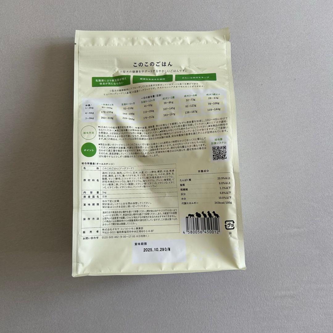 【お取引中】急ぎ！期限10月末　このこのごはん　ドッグフード