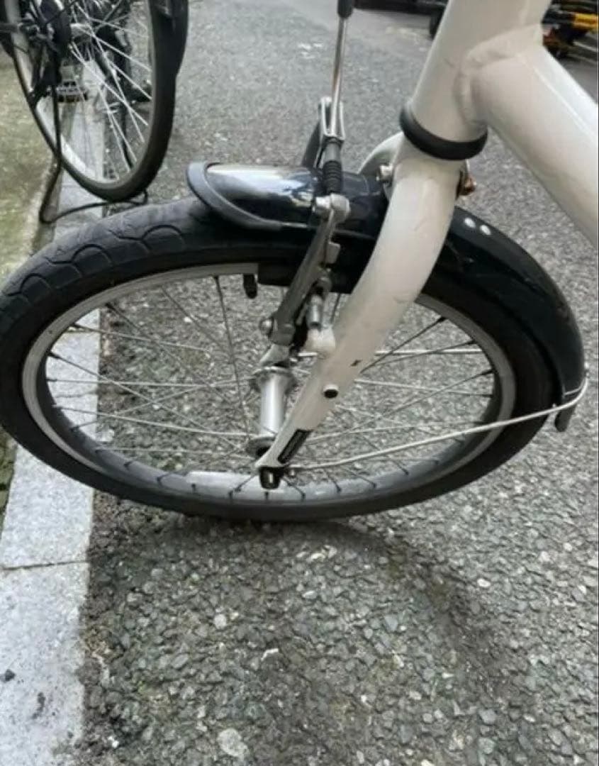 ［茨城手渡し］ジャイアントgiant ten ミニベロ　自転車　ホワイト希少品