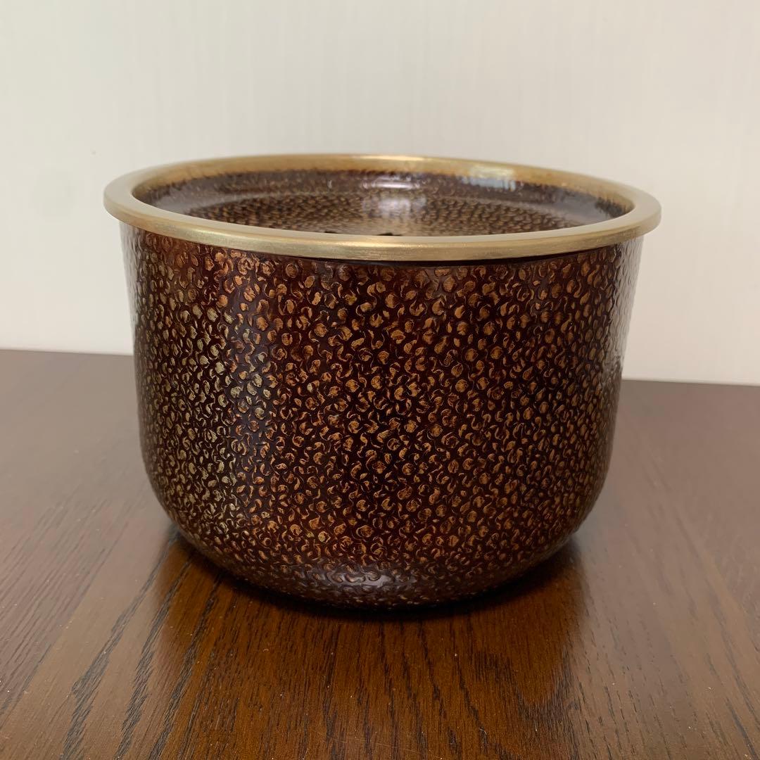 建水 茶こぼし 福亜堂 扇松竹梅 槌目